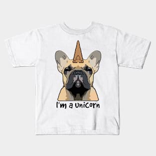 Funny Frenchie Unicorn Kids T-Shirt